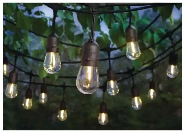Photo 1 of 
Hampton Bay
24-Light Indoor/Outdoor 48 ft. String Light with S14 Single Filament LED Bulbs