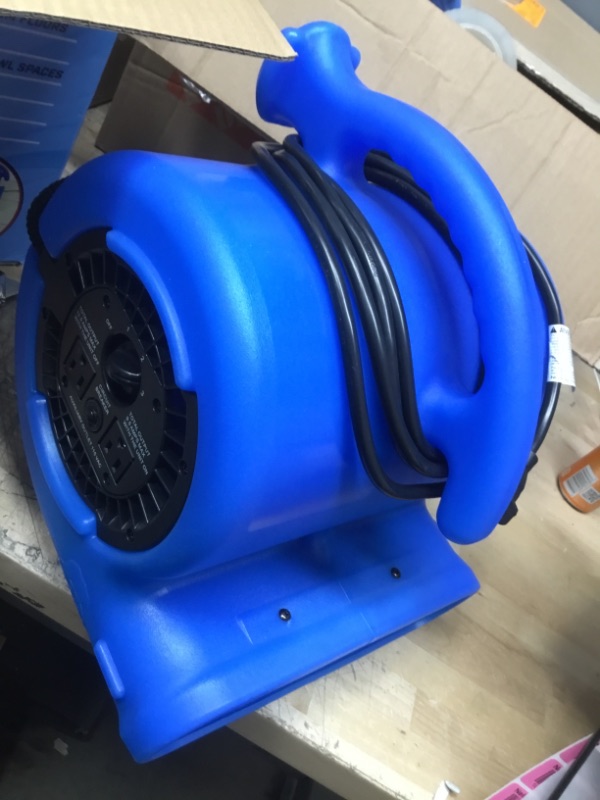 Photo 2 of 
B-Air
1/4 HP Air Mover Blower Fan for Water Damage Restoration Carpet Dryer Floor Home and Plumbing Use in Blue