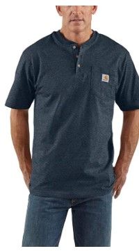 Photo 1 of Carhartt Men's Loose Fit Heavyweight Short-Sleeve Pocket Henley T-Shirt -XL