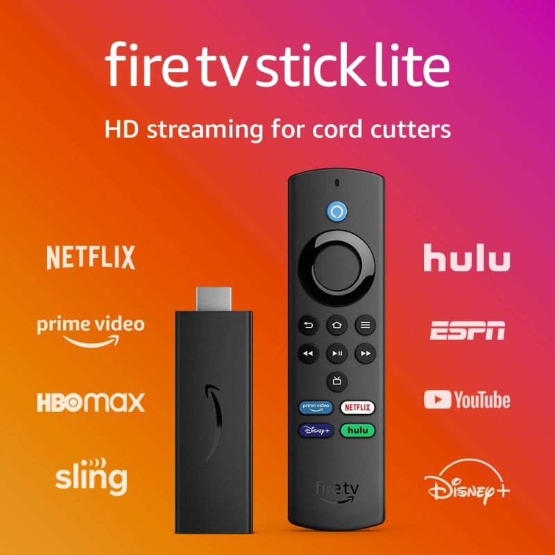 Photo 1 of Fire TV Stick Lite with latest Alexa Voice Remote Lite (no TV controls), HD streaming device