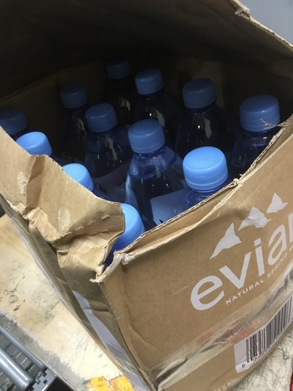 Photo 2 of **BEST 08/17/2023** SOLD AS IS;NO REFUNDS
evian Natural Spring Water, Naturally Filtered Spring Water in Large Bottles, 33.81 Fl Oz (Pack of 12)
