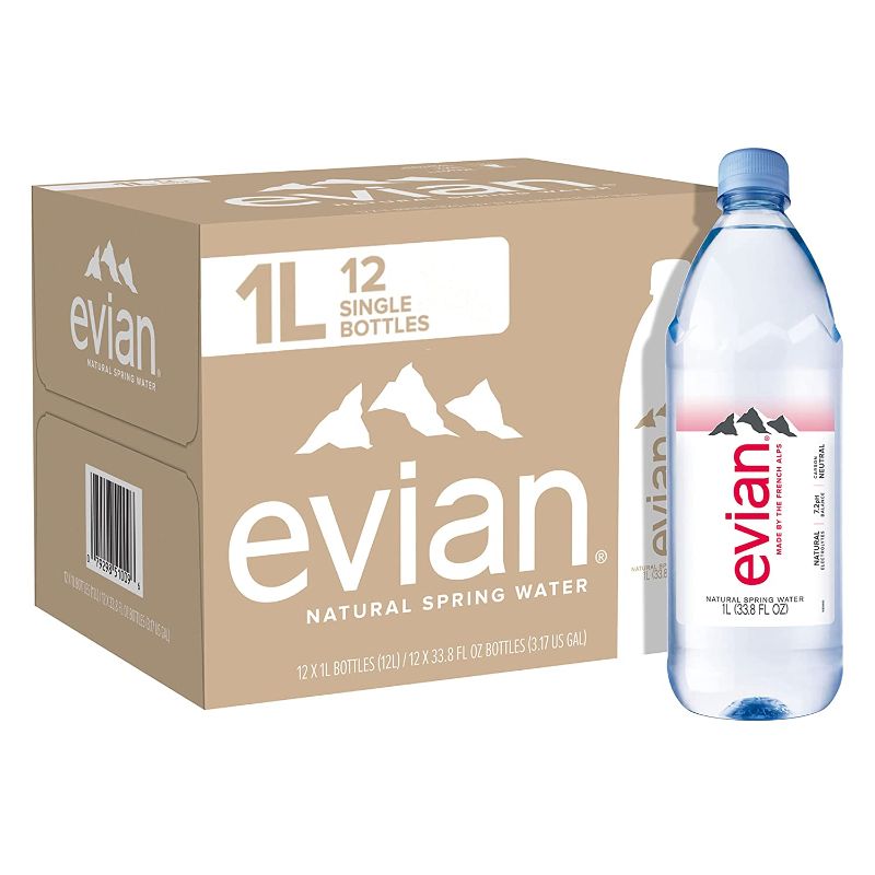 Photo 1 of **BEST 08/17/2023** SOLD AS IS;NO REFUNDS
evian Natural Spring Water, Naturally Filtered Spring Water in Large Bottles, 33.81 Fl Oz (Pack of 12)

