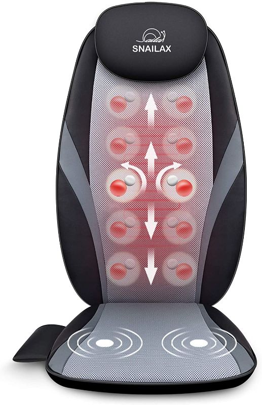 Photo 1 of Snailax Shiatsu Massage Cushion with Heat Massage Chair Pad Kneading Back Massager for Home Office Seat use
