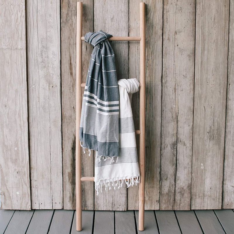 Photo 1 of Sandstone & Sage Blanket-Ladder | Hand Made Natural 5ft Wooden Ladder Shelf | Farmhouse Decor to Use for Quilt Rack | Crafted from Sustainable Wood
