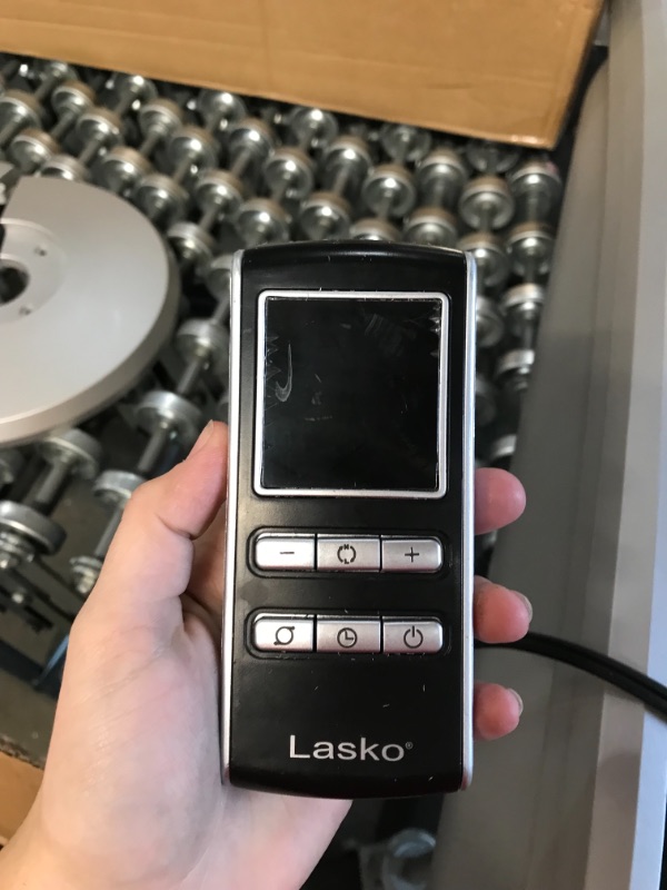 Photo 1 of Lasko 5586 Digital Ceramic Tower Heater with Remote, Dark Grey
AS IS USED