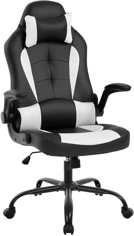 Photo 1 of PC Gaming Chair Ergonomic Office Chair Computer Desk Chair with Armrests Headrest and Lumbar Support High Back PU Leather Executive Racing Chair for Home (White)
MISSING TWO LEGS, MISSING HARDWARE, AS IS USED, PLEASE SEE PHOTOS 