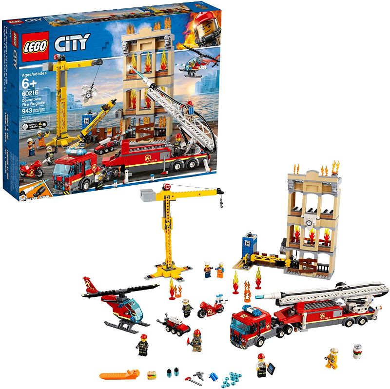 Photo 1 of ***PARTS ONLY*** LEGO City Downtown Fire Brigade 60216 Building Kit (943 Pieces)
