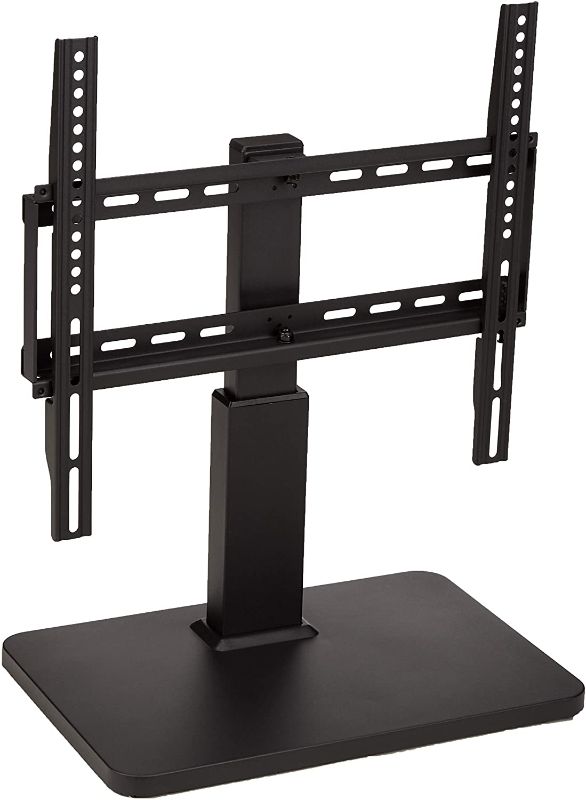 Photo 1 of Amazon Basics Swivel Pedestal TV Mount for 32-65 inch TVs up to 55 lbs, Height Adjustable 14-19 Inches, max VISA 400x400
AS IS USED, LOOSE/MISSING HARDWARE, PLEASE SEE PHOTOS 