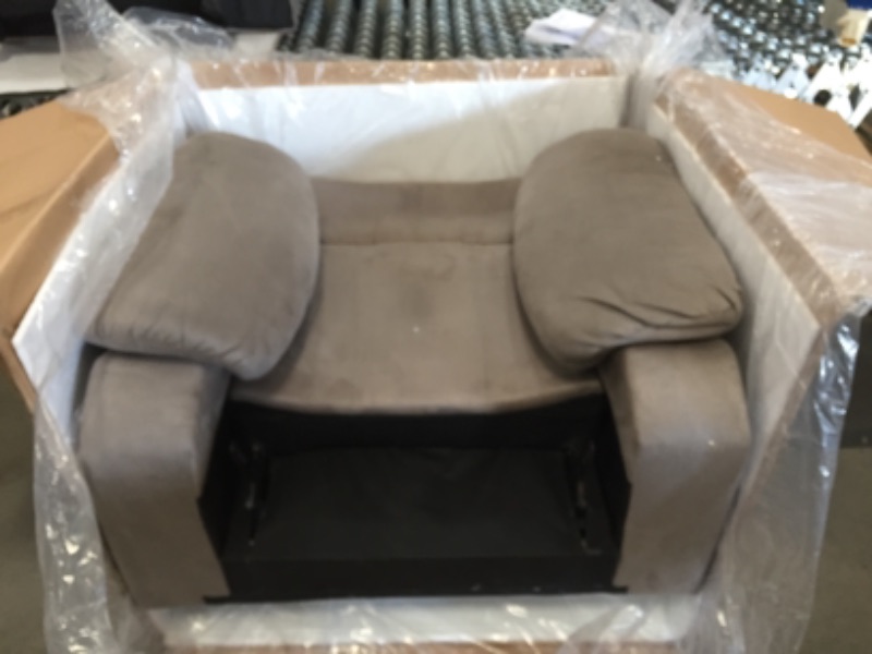 Photo 2 of ***PARTS ONLY*** NATHANIEL HOME Gray Microfiber Recliner GREY 
AS IS USED, MISSING HARDEWARE, PLEASE SEE PHOTOS 
