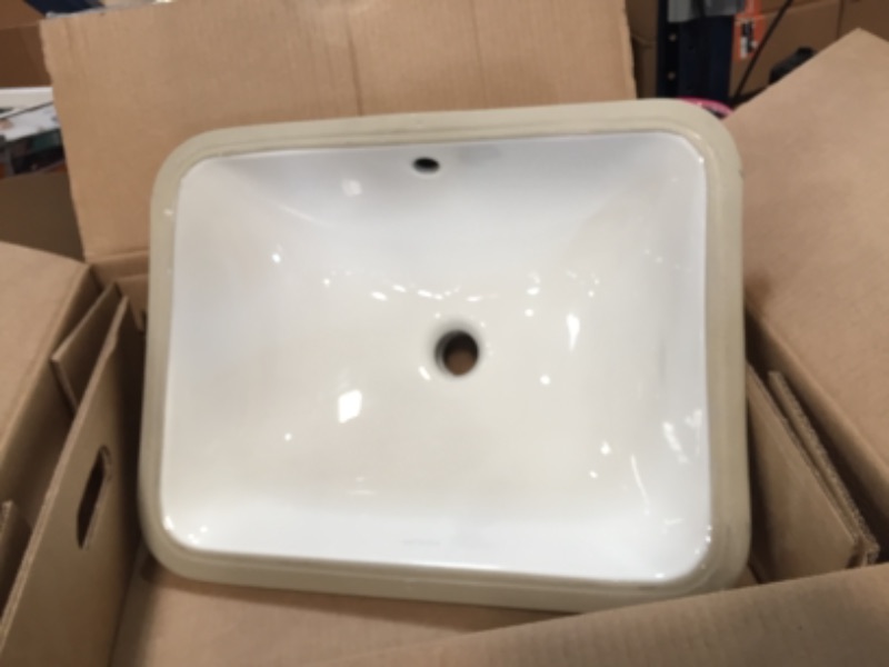 Photo 1 of Kohler K-20000-0 Caxton Rectangle Bathroom Sink White