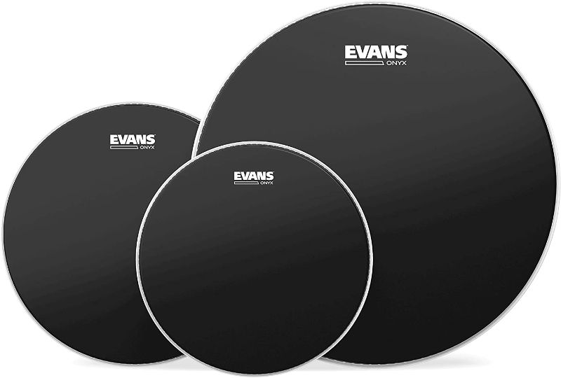 Photo 1 of Evans Onyx 2-Ply Tompack Coated, Rock (10 inch, 12 inch, 16 inch)
