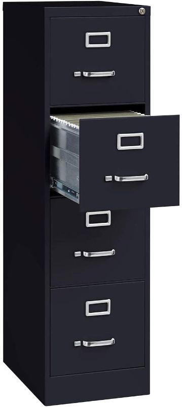 Photo 1 of  Industries 26" X 52" Vertical File Cabinet 4-Drawer
**DENTED, HANDLE DAMAGED, MISSING KEYS TO UNLOCK, FILE CABINETS ARE LOCKED, NOT ORIGINSAL STOCK PHOTO**
