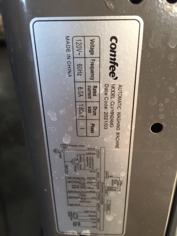 Photo 1 of COMFEE’ 1.6 Cu.ft Portable Washing Machine
**USED, TUBE IS WET**