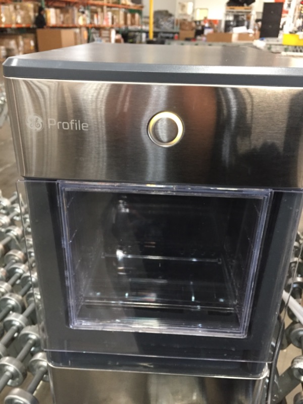 Photo 2 of GE Profile Opal | Countertop Nugget Ice Maker with Side Tank | Portable Ice Machine with Bluetooth Connectivity | Smart Home Kitchen Essentials | Stainless Steel Finish | Up to 24 lbs. of Ice Per Day
