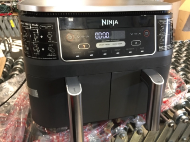 Photo 2 of Ninja DZ201 Foodi 8 Quart 6-in-1 DualZone 2-Basket Air Fryer with 2 Independent Frying Baskets, Match Cook & Smart Finish to Roast, Broil, Dehydrate & More for Quick, Easy Meals, Grey
