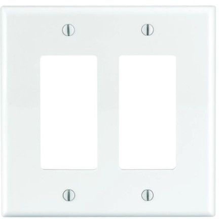 Photo 1 of 25 SETS OF- Decora 2-Gang Midway Nylon Decorator/Rocker Wall Plate - White
SOLD AS IS- NO RETURNS
