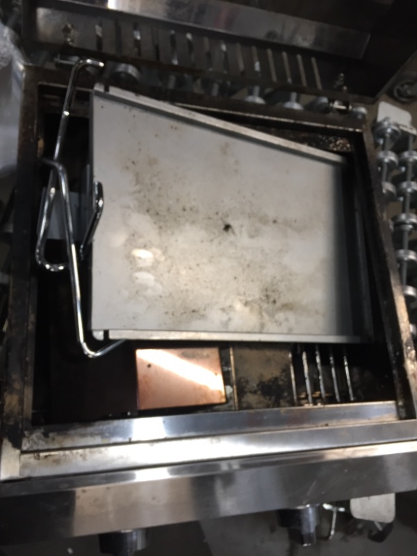 Photo 6 of 2-Burner Portable Propane Gas Table Top Grill in Stainless Steel-CAN BE USED FOR PARTS-DIRTY!
