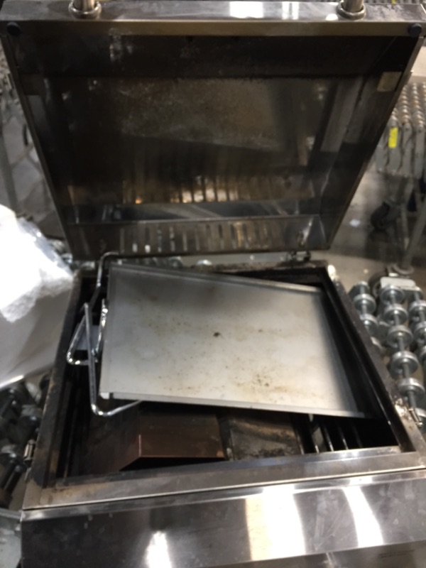 Photo 1 of 2-Burner Portable Propane Gas Table Top Grill in Stainless Steel-CAN BE USED FOR PARTS-DIRTY!
