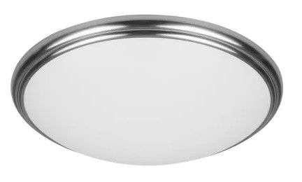 Photo 1 of Commercial Electric
12 in. Brushed Nickel and Oil-Rubbed Bronze Selectable Integrated LED Flush Mount with Interchangeable Trim