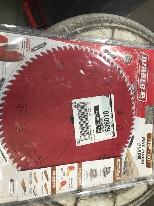 Photo 2 of DIABLO 12 in. x 80-Tooth Fine Finish Circular Saw Blade