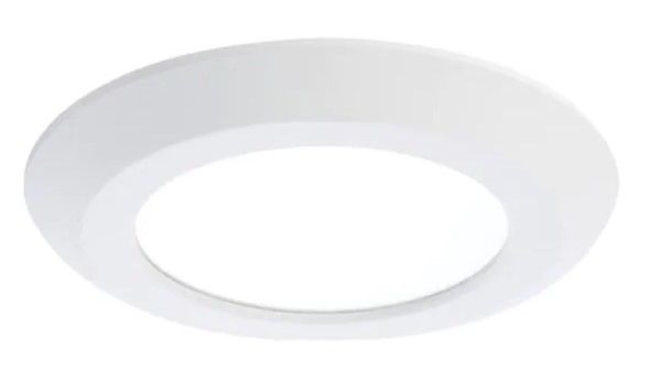 Photo 1 of (pack of 4; SCRATCH DAMAGES) Halo SLDSL6 Series 6 in. 2700K-5000K Selectable CCT Surface Integrated LED Downlight Recessed Light with White Round Trim