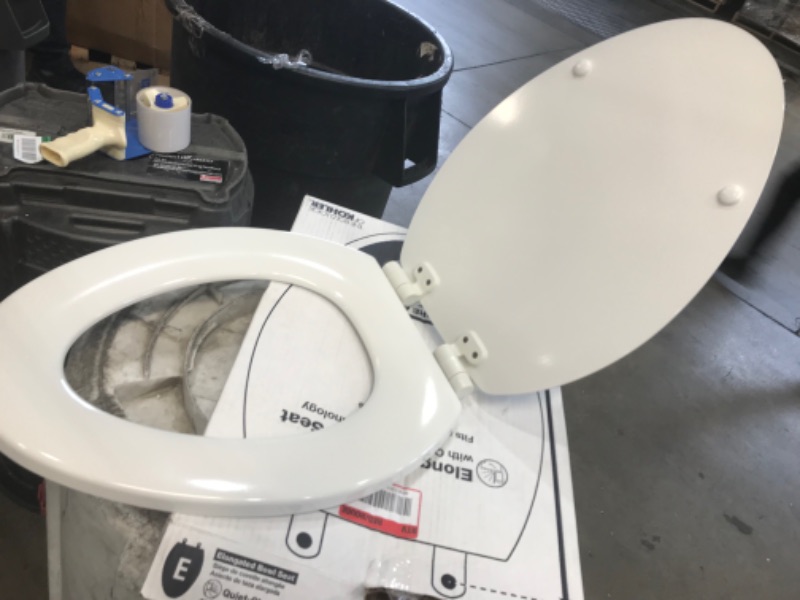 Photo 2 of KOHLER Stonewood White Elongated Slow-Close Toilet Seat