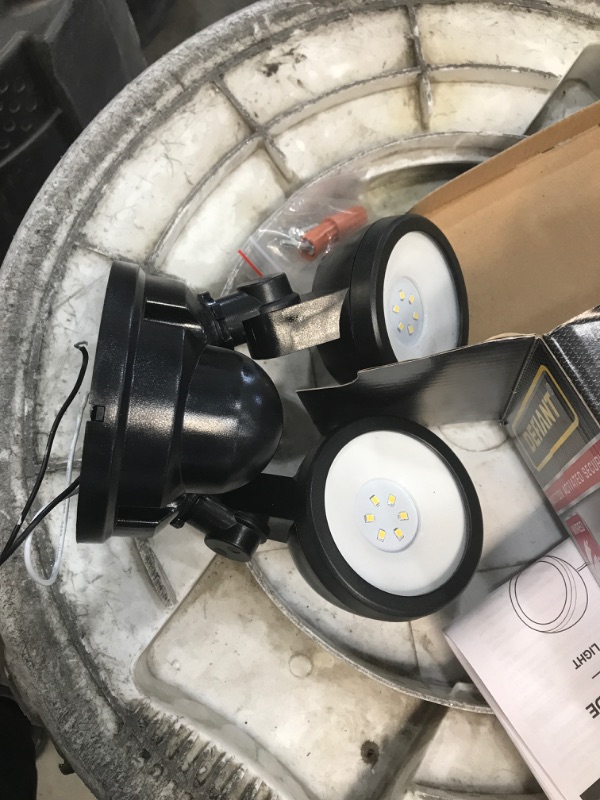 Photo 2 of 180° Black Motion Activated Outdoor Integrated LED Twin Head Flood Light
