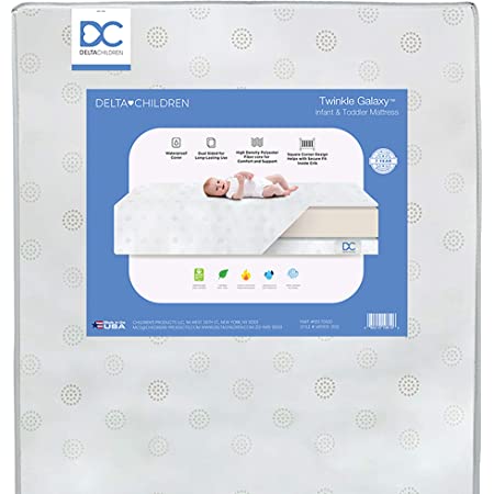 Photo 1 of Delta Children Twinkle Galaxy Dual Sided Crib and Toddler Mattress