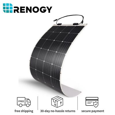 Photo 1 of Renogy 175W Watt 12V 248° Flexible Mono Solar Panel for RV Rooftop Boat Off Grid
