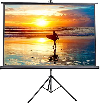 Photo 1 of (DAMAGED HANDLE; SCRATCHED & DENTED FRAME)
VIVO 100" Portable Indoor Outdoor Projector Screen, 100 Inch Diagonal Projection HD 4:3 Projection Pull Up Foldable Stand Tripod (PS-T-100)

