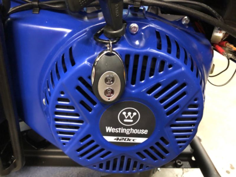 Photo 5 of (DEAD BATTERY; DENTED SIDES/COMPONENTS)
Westinghouse WGen7500 9,500/7,500 Watt Gas Powered Portable Generator with Remote Start and Transfer Switch Outlet for Home Backup
