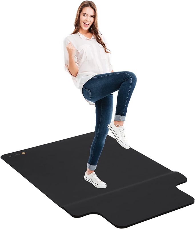 Photo 1 of Office Chair Mat with Anti Fatigue Cushioned Foam - Chair Mat for Hardwood Floor with Foot Rest Under Desk - 2 in 1 Chairmat Standing Desk Anti-Fatigue Comfort Mat for Hard Floor - Size 54”x36”
