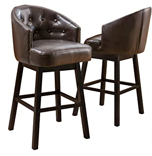 Photo 1 of (CHIPPED SEAT BASE)
Christopher Knight Home Ogden KD Swivel Barstool (2 piece set) - Brown
