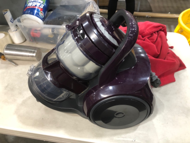 Photo 2 of **INCOMPLETE** Kenmore 22614 Pet Friendly Lightweight Bagless Compact Canister Vacuum with Pet Powermate, HEPA, Extended Telescoping Wand, Retractable Cord and 2 Cleaning Tools-Purple
