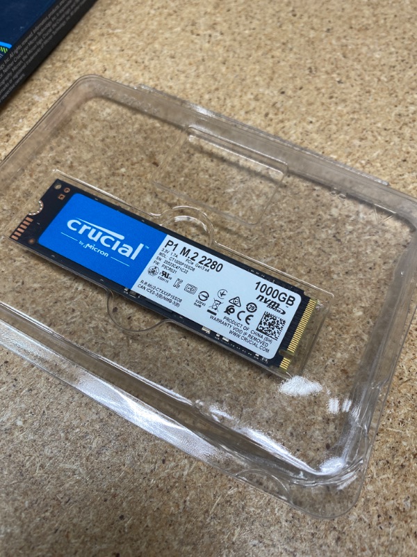 Photo 2 of Crucial P1 1TB 3D NAND NVMe PCIe Internal SSD, up to 2000MB/s - CT1000P1SSD8
