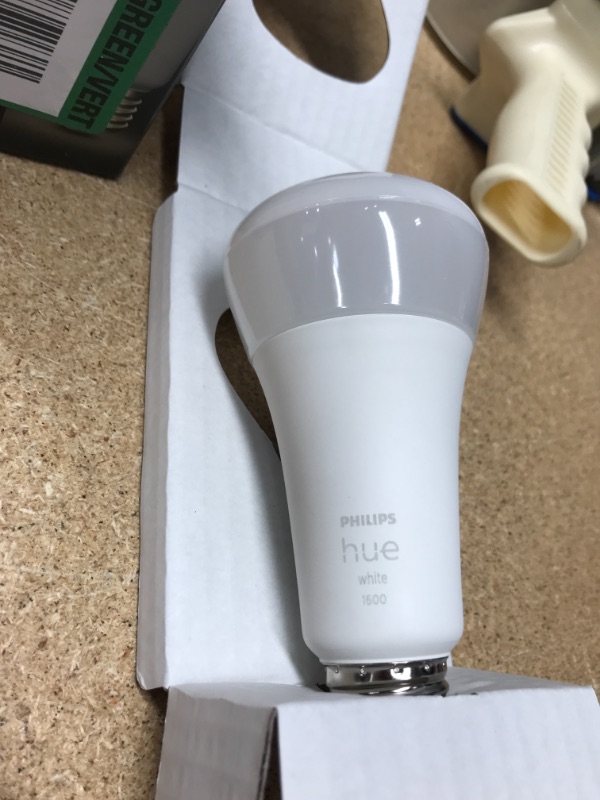 Photo 2 of Philips Hue
100-Watt Equivalent A21 LED Dimmable Smart Wireless Light Bulb White with Bluetooth