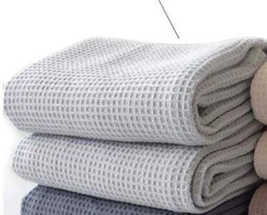 Photo 1 of 2-pack : Ruier Home 100% Cotton Waffle Kitchen Towel Dish Cloth Strong Water Absorption (Set of 2) 18x25 inches (Light Grey)
