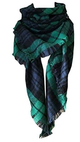 Photo 1 of 2-pack : Wander Agio Womens Warm Long Shawl Winter Wraps Large Scarves Knit Cashmere Feel Plaid Triangle Scarf
