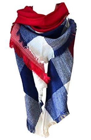 Photo 1 of 3-pack : Wander Agio Womens Warm Long Shawl Winter Wraps Large Scarves Knit Cashmere Feel Plaid Triangle Scarf
