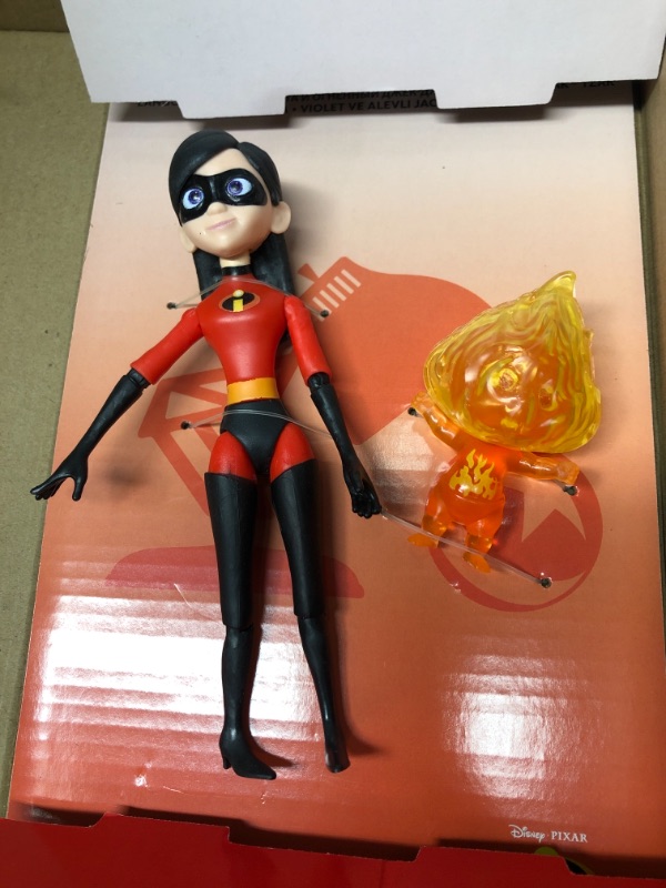 Photo 2 of 4-pack : Disney Pixar The Incredibles Violet & Fire Jack-Jack Action Figure 2-Pack, Highly Posable with Authentic Detail, Movie Toy, Gift for Collectors & Kids Ages 3 Years Old & Up
