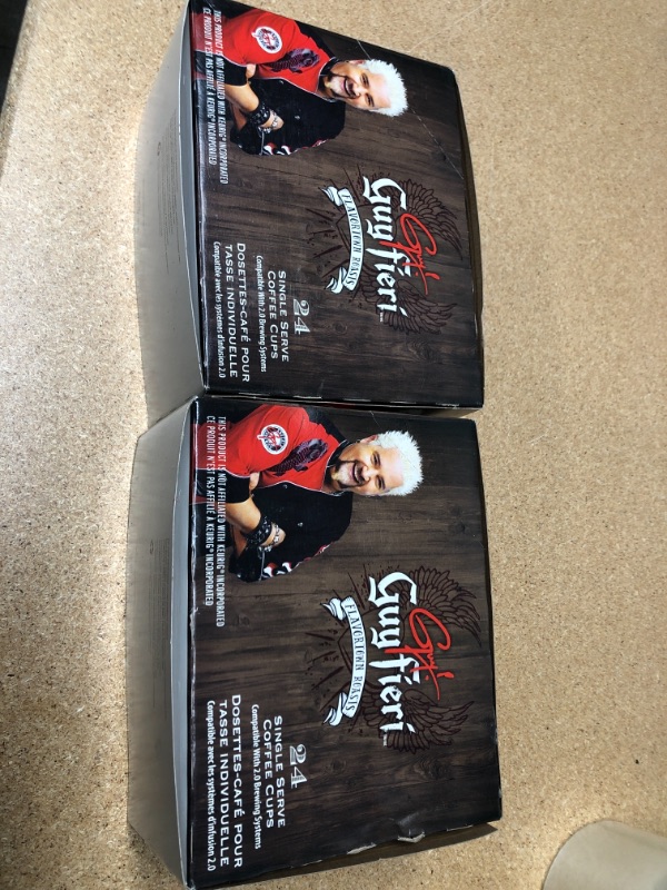 Photo 2 of ** Expires 07/02/2023** Pack of 2 : Guy Fieri Flavortown Roasts Coffee Pods, American Diner Blend, Medium Roast Coffee, Single Serve Coffee for Keurig K Cup Machines, 24 Count
