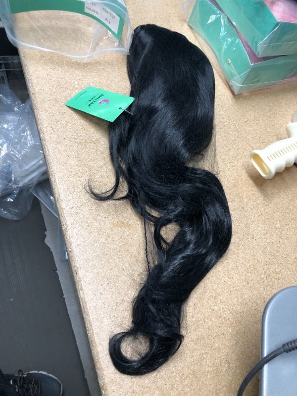 Photo 1 of 2-PACK : Black Wig with Bangs Long wavy wig for Women Synthetic lace front wig Heat Resistant Wigs for Daily Party Cosplay
