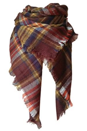 Photo 1 of 2-PACK : Loritta Womens Scarf Fashion Long Plaid Shawls Wraps Big Grid Winter Warm Lattice Large Scarves Gifts
