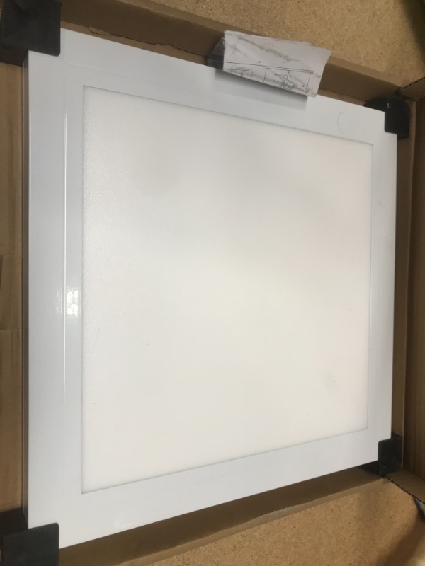 Photo 2 of 1 ft. x 1 ft. 10-Watt Dimmable White Integrated LED Edge-Lit Flat Panel Flush Mount Light with Color Changing CCT
