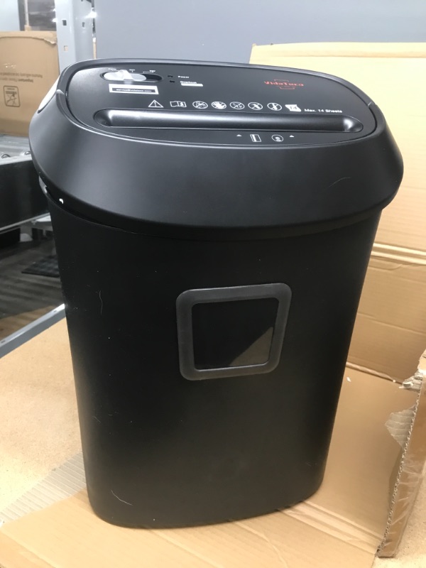 Photo 1 of Paper Shredder,VidaTeco 14-Sheet Cross-Cut Shredder