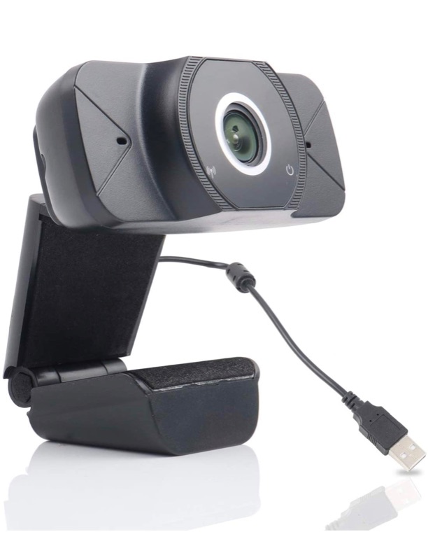 Photo 1 of Webcam with Microphone, Anspo 1080P HD Webcam for Zoom Meeting, NP HD PC Webcam USB Mini Computer Camera - USB Web Camera for Live Streaming, Video Calling for PC/Mac/Laptop/Desktop