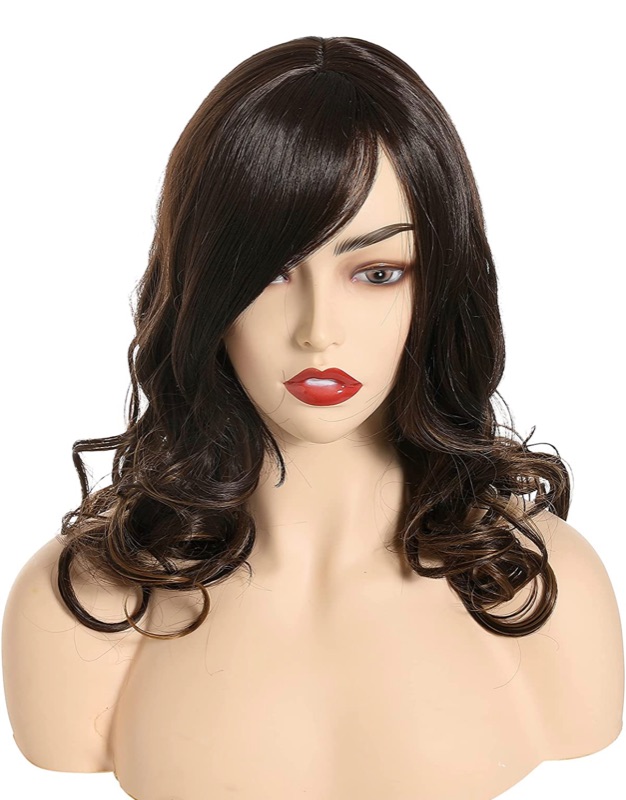 Photo 1 of Wavy Wig, Short Bob Wigs, Short Wig For Women, Bob Wig With Bangs, Synthetic Wigs Lace Front, Cute Wigs, Halloween Wigs Short, Cosplay Wigs, Daily Party Wig for Girl Colorful Costume Wigs