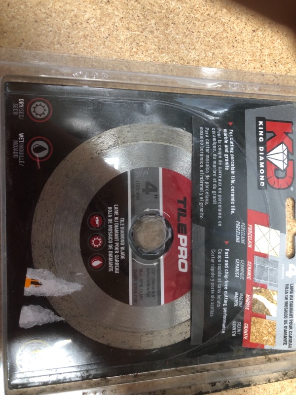 Photo 2 of KING DIAMOND
4 in. Diamond Continuous-Rim Circular Saw Blade