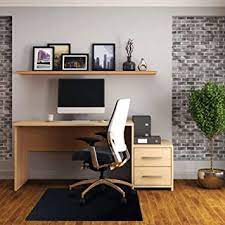 Photo 1 of Black Vinyl Rectangular Chair Mat for Hard Floor - 48 in. x 60 in.