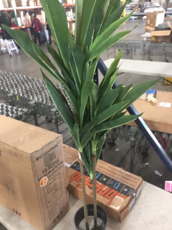 Photo 2 of 3.5ft Artificial Dracaena Silk Plant in Pot - Nearly Natural